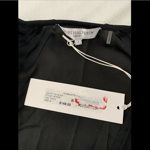 NWT! Kobi Halperin Black Long‎ Sleeve Cold Shoulder Dress [ SZ Small ] - Picture 4 of 8